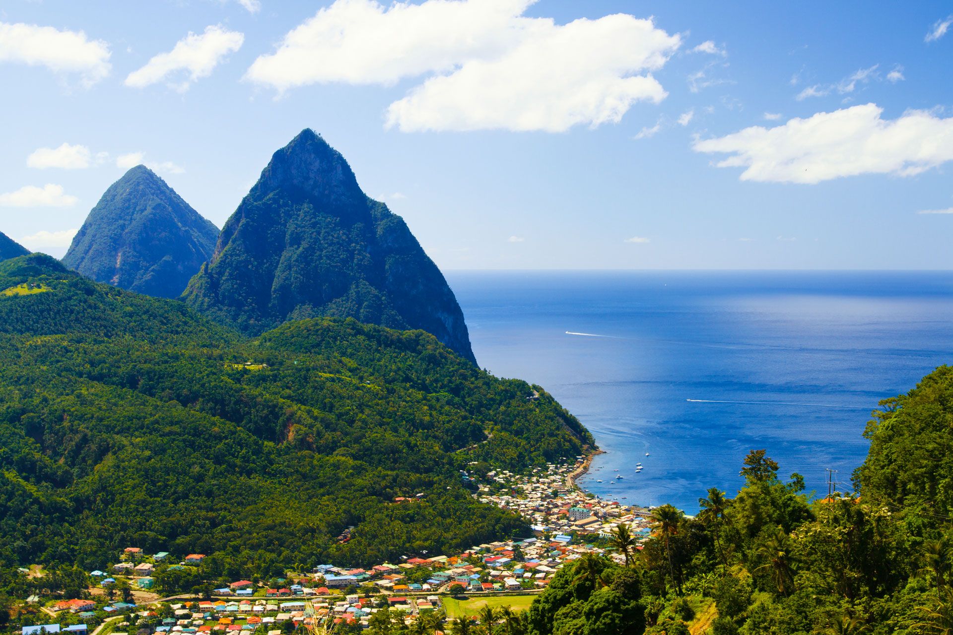 view soufriere from trail