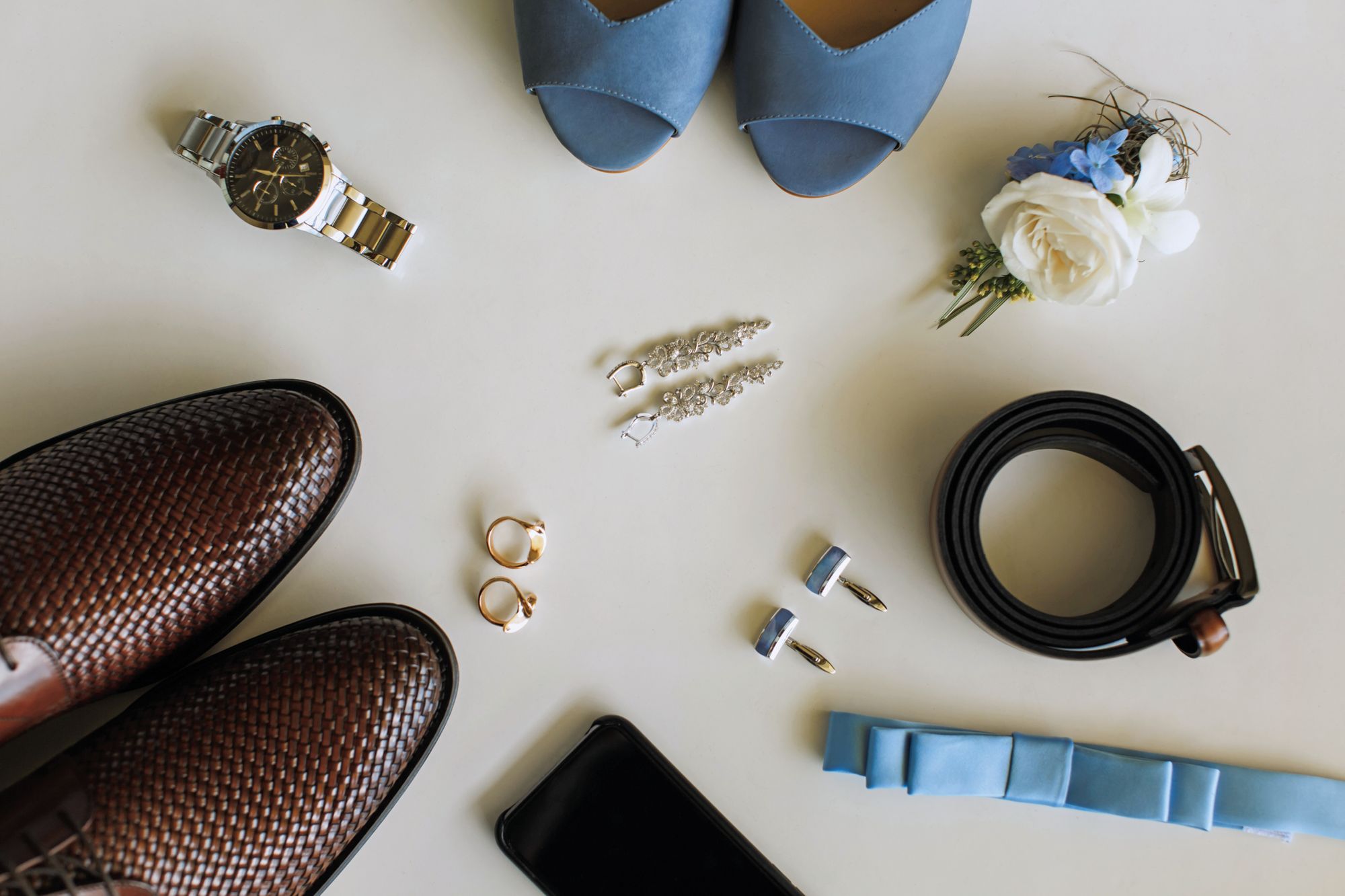 assortment of accessories for wedding