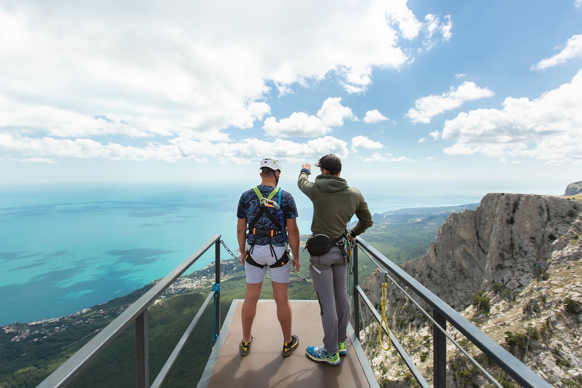 Man getting ready to bungee jump