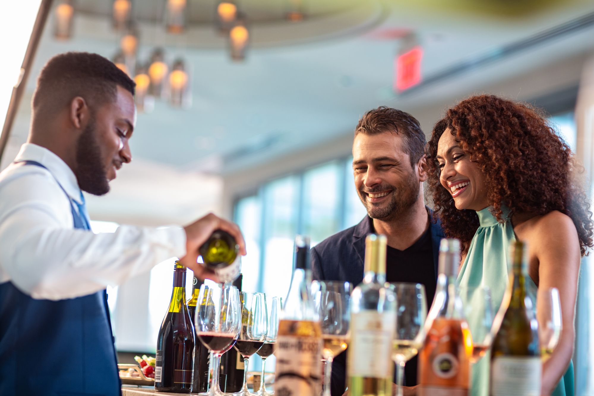 Couple at bar