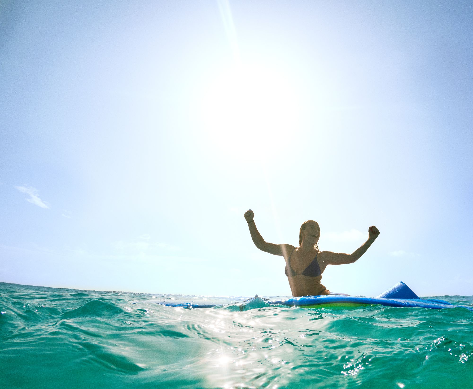 woman in ocean