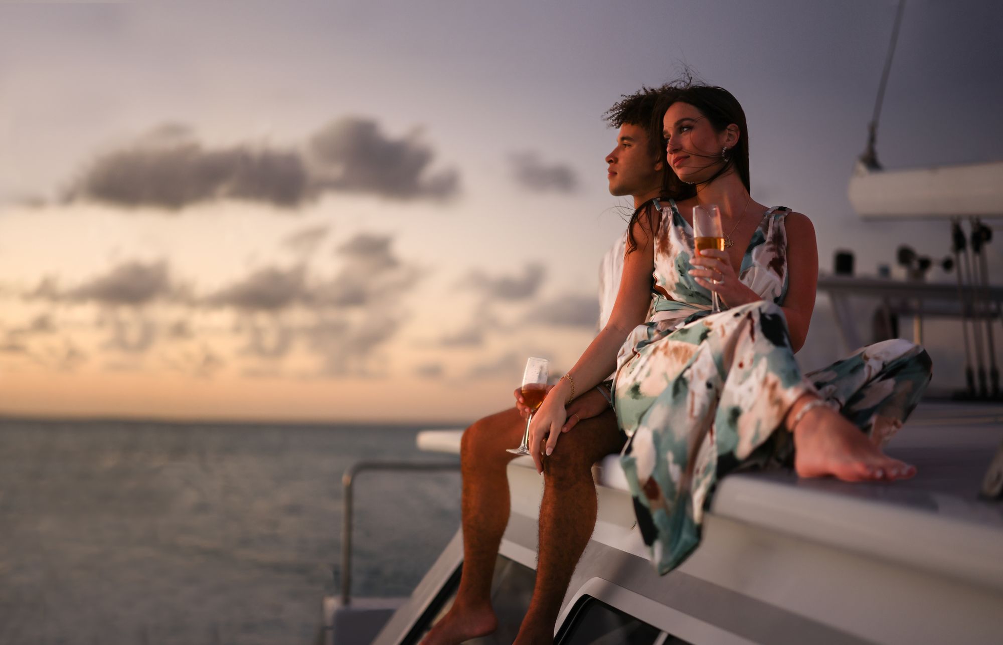 sunset cruise on ocean