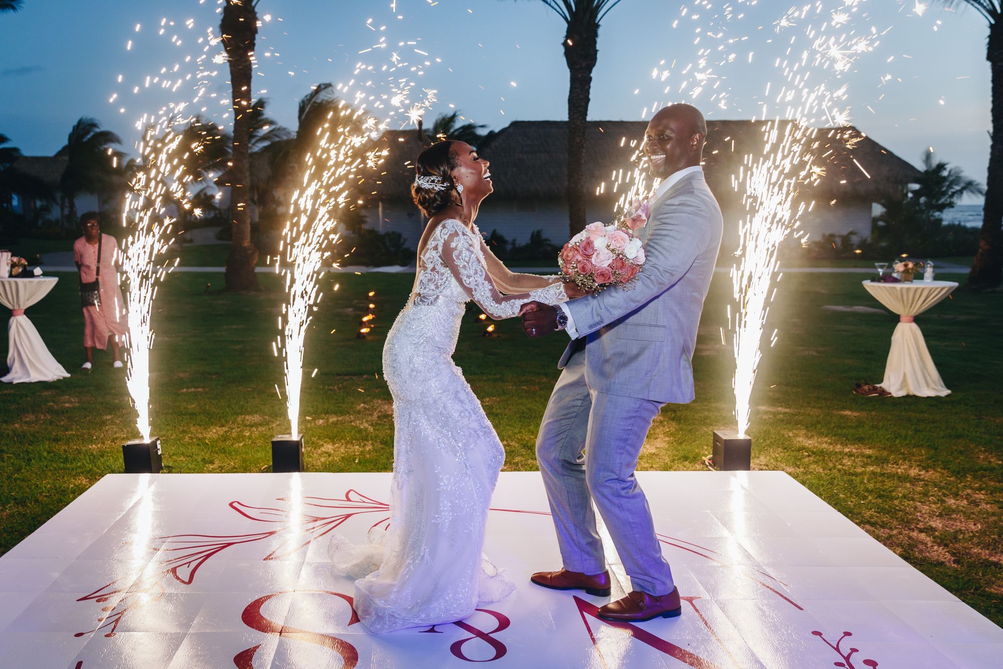 couple dancing at wedding