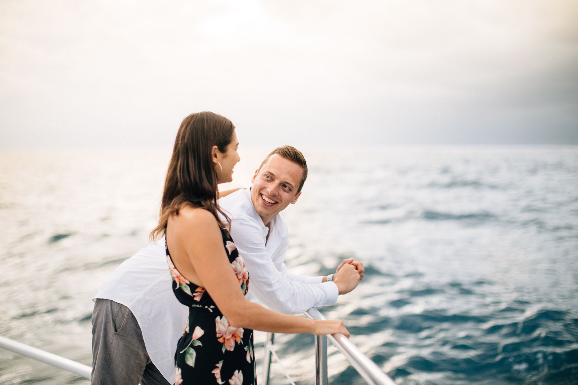 couple sailing in the Caribbean