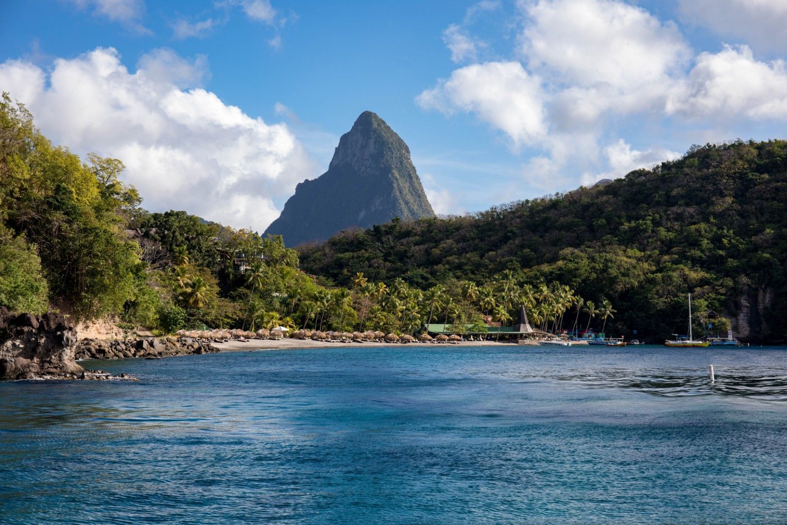 Anse Chastanet beach on Saint Lucia in the Caribbean